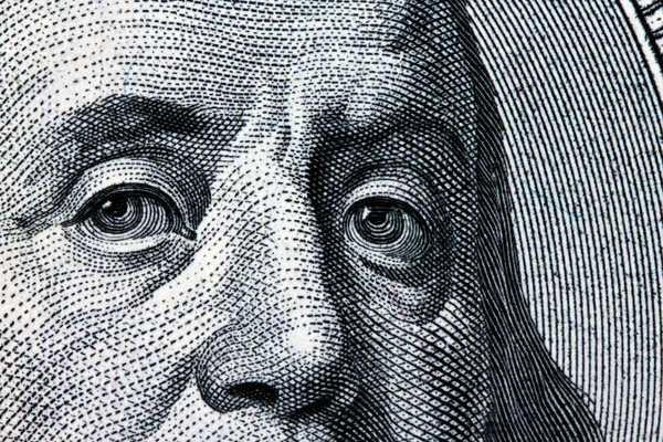 Close-up van dollarbiljetten — Stockfoto