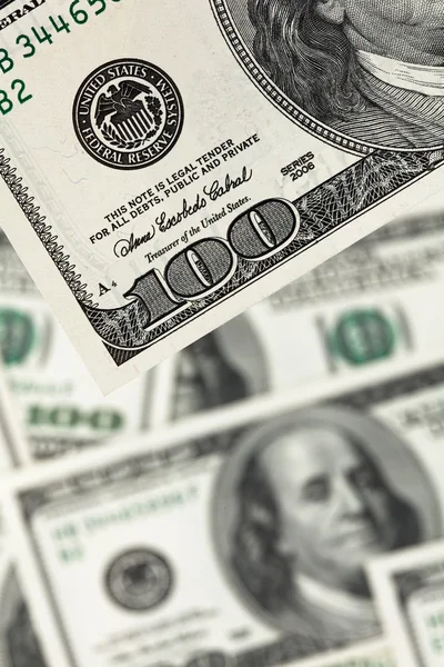 Detail dolarových bankovek — Stock fotografie