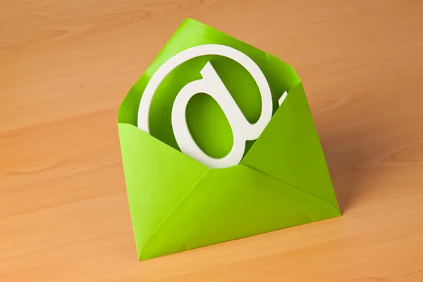 E-mail in an envelope logo — Stock Photo, Image