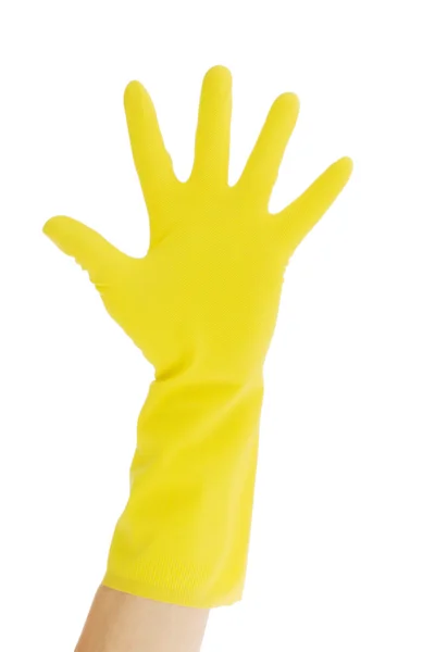 Glove of a cleaning lady — Stock Photo, Image