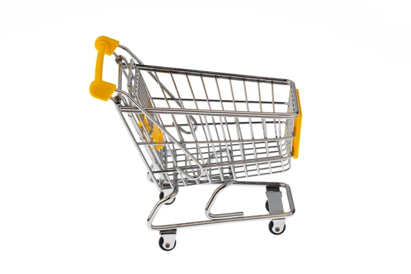 Shopping cart on a white background — Stock Photo, Image