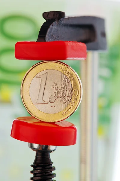 Монети євро в муніципалітет віце — стокове фото