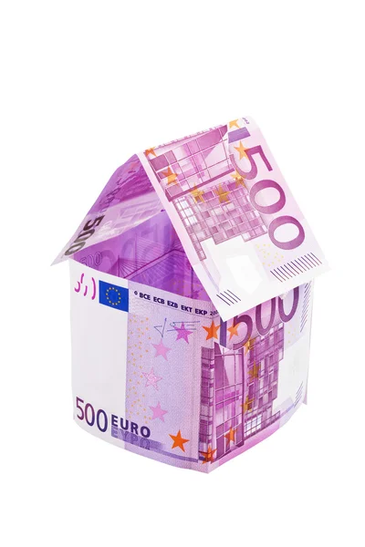 Haus von Euro-Scheinen — Stockfoto
