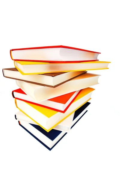 Book stack isolated on white background — Stock Photo, Image