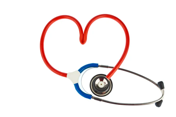 Heart-shaped stethoscope — Stock Photo, Image