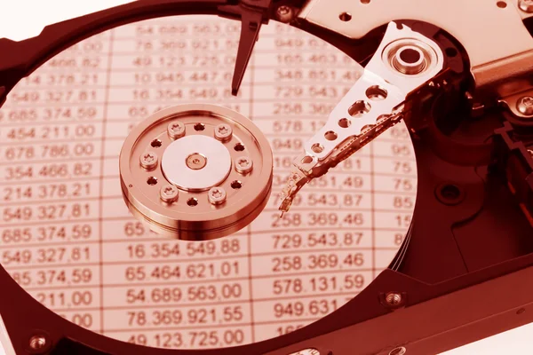 A computer hard drive. accounting — Stock Photo, Image