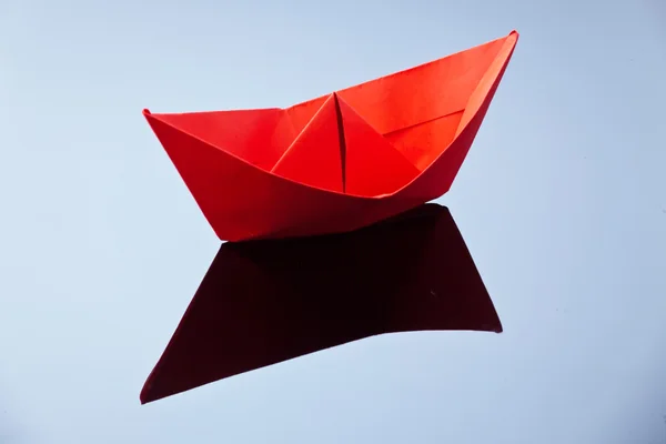 Ship folded from paper — Stock Photo, Image