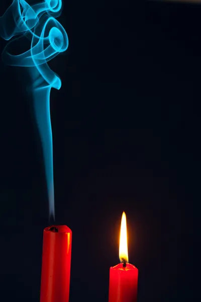 蜡烛被风吹灭 — 图库照片