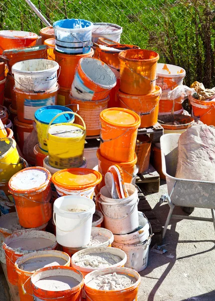 Paint bucket after renovation — Stock Photo, Image