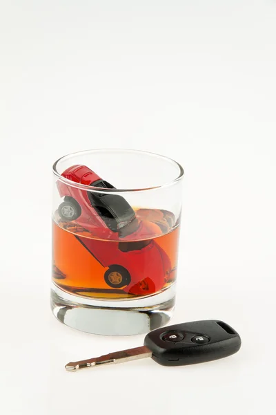Alcohol and car. alkolenker. — Stock Photo, Image