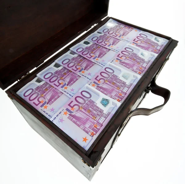 欧元纸币与胸部。金融危机, — 图库照片