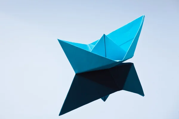Ship folded from paper — Stock Photo, Image