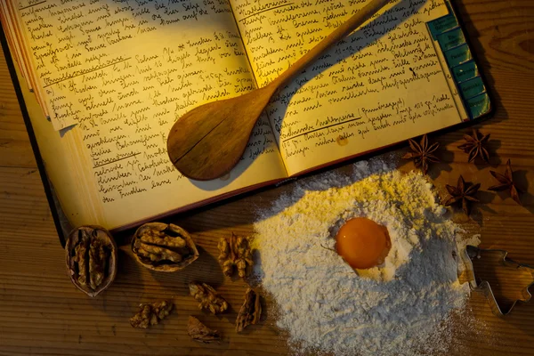 Buku masak lama — Stok Foto