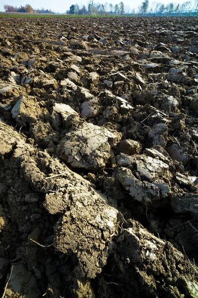 Stock image A farmer's plowed field