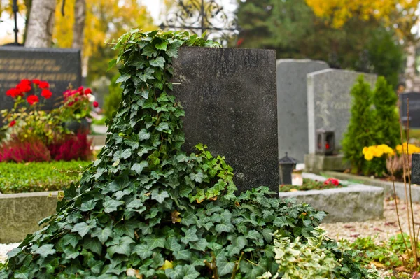 Kő sír a temetőben — Stock Fotó