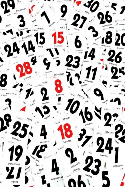 Calendar days of a torn clipart