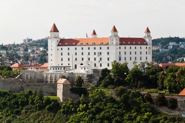 Slovakia, bratislava: castle hill and castle clipart