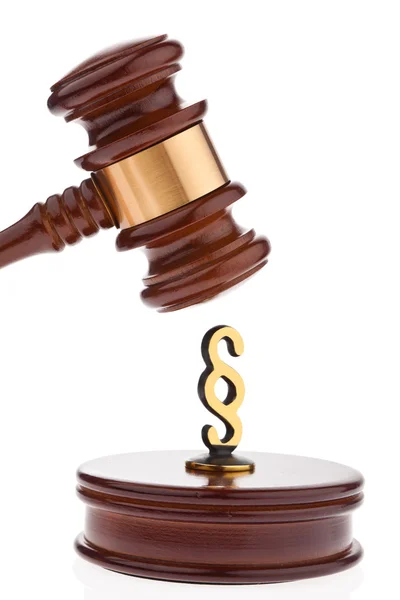 Gavel and clause — Stock Photo, Image