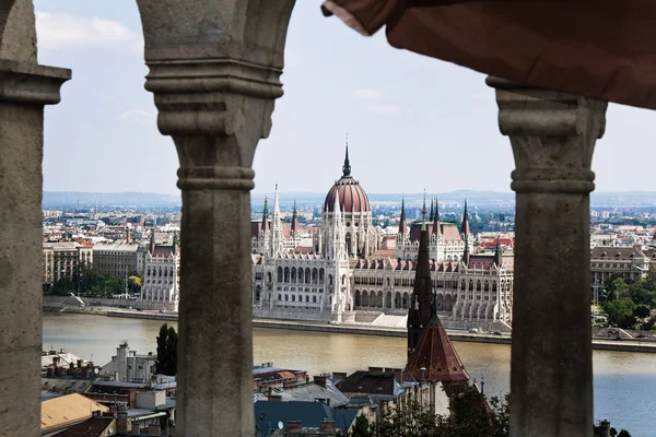 Hungary, budapest, city view, with parliament — Stock Photo, Image