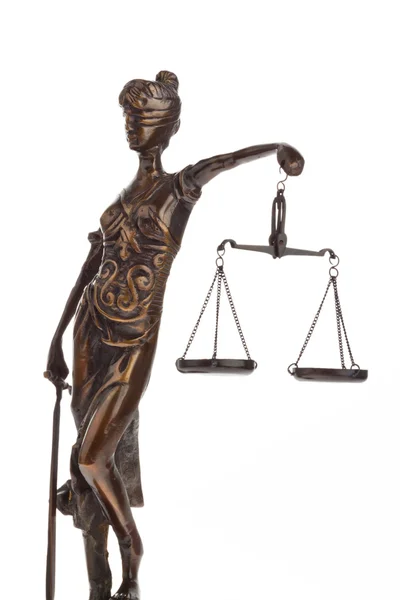 Justiça com escalas de justiça e equidade — Fotografia de Stock
