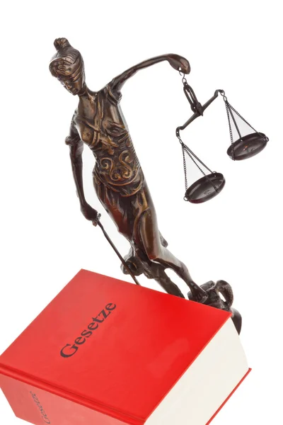 Justicia con la balanza de la justicia — Stockfoto