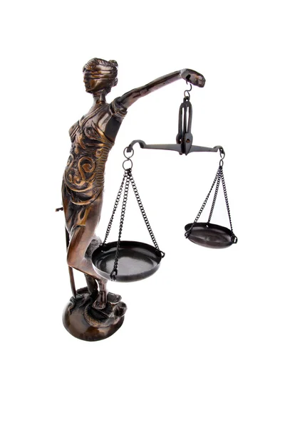 Justiça com escalas de justiça — Fotografia de Stock