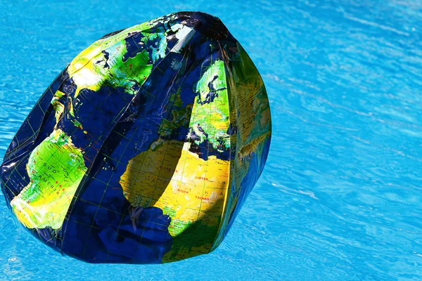 Water polo as a globe — Stock Photo, Image