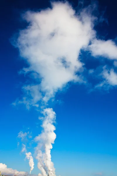 Industrial emissions from a stack — Stock Photo, Image