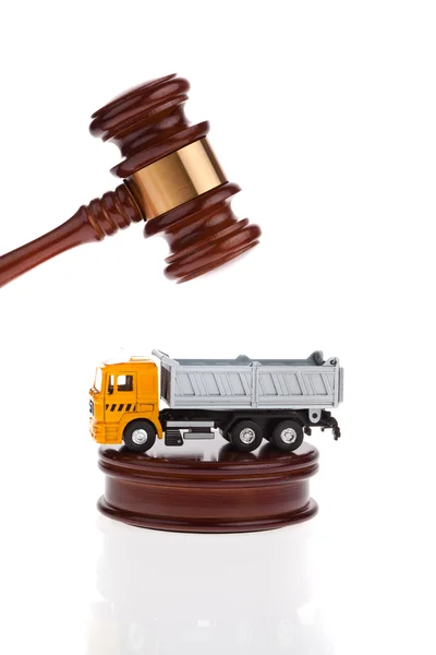 Truck will be auctioned. foreclosure — Stock Photo, Image