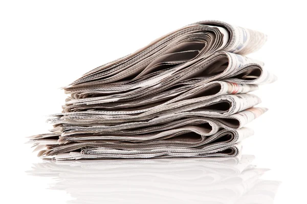 Pile di vecchi giornali — Foto Stock