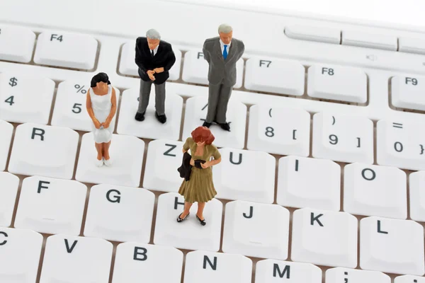 Figures on computer keyboard — Stock Photo, Image