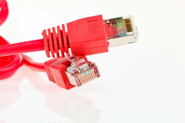 一台计算机的网络电缆 — 图库照片