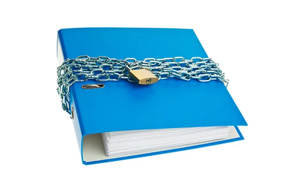 stock image File folder closed with chain