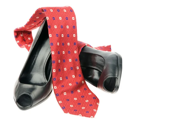 Høye hæler og slips – stockfoto