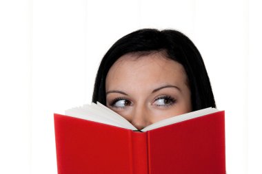 Young woman with books clipart