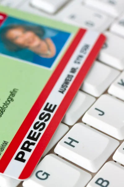 stock image Press id of a journalist