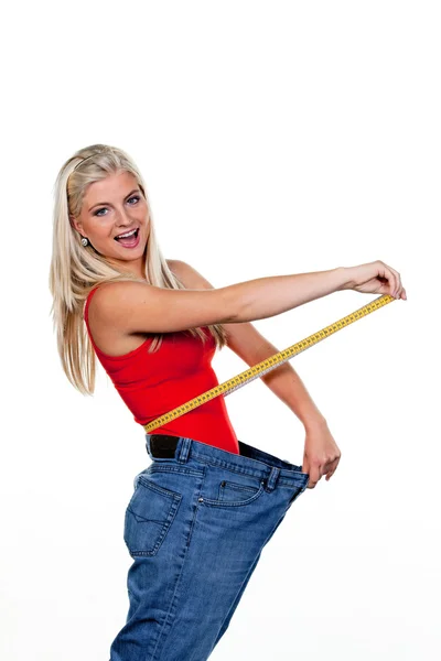 Mulher após uma dieta bem sucedida — Fotografia de Stock