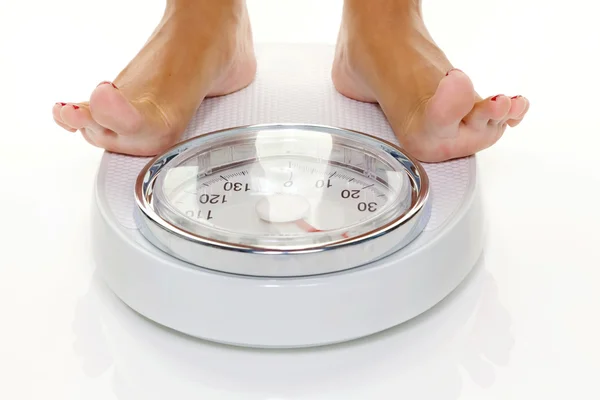 Feet on scales — Stock Photo, Image