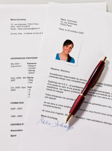 Write for application and cv — Stock Photo, Image