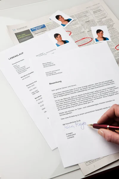 Write for application and cv — Stock Photo, Image