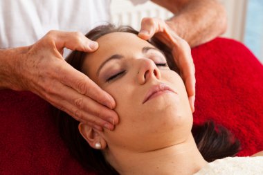 Rest and relaxation through massage clipart