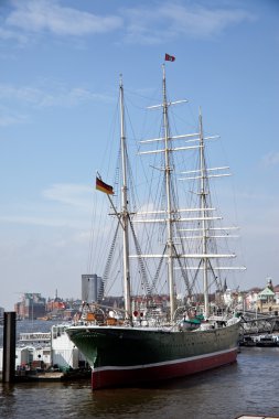 Port of hamburg, rickmers museum ship rickmer clipart