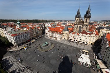 Prague, old town square, cityscape clipart