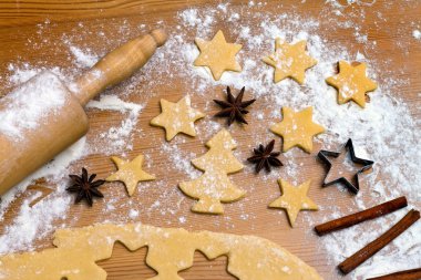 Baking cookies and biscuits for christmas clipart