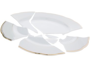 Broken plates clipart