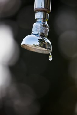 Water drops of a shower outdoors clipart