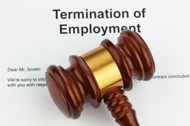 Termination by employer (english) clipart