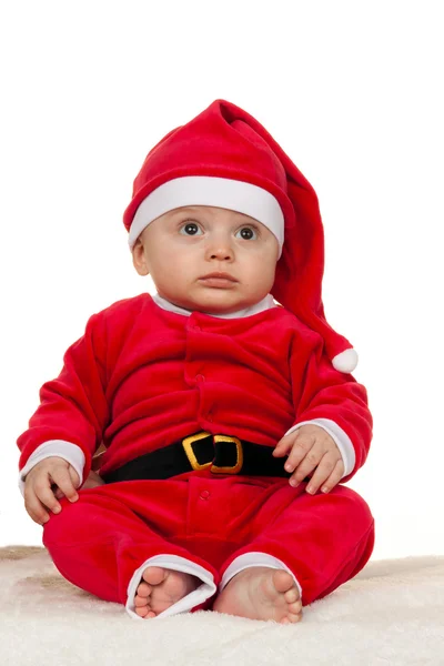 Bambino piccolo come Babbo Natale — Foto Stock