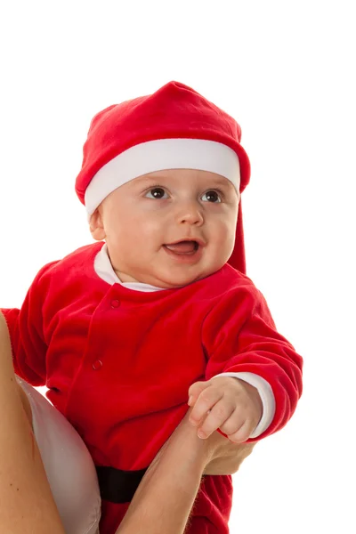 Bambino piccolo come Babbo Natale — Foto Stock