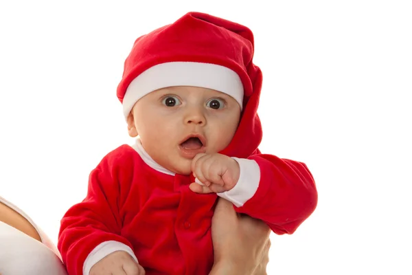 サンタ クロースとして小さな赤ちゃん — ストック写真